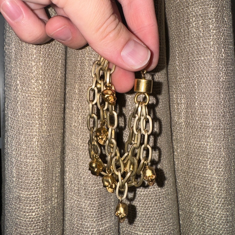 Alexander McQueen skull bracelet chain-link
